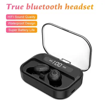 

Earphones Bluetooth Wireless Headphones TWS HIFI Sound Headsets Sports Waterproof Earburds With LED Display Power Bank