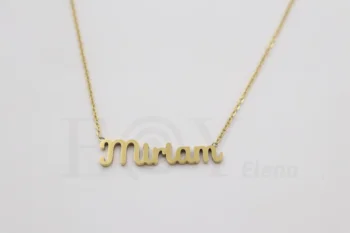 

Collar De Acero Inox Con Nombre De Miriam Color Dorado Alta Calidad Envió Desde España