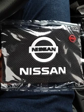 Alfombrilla antideslizante con logotipo de coche, alfombrilla antideslizante con soporte para teléfono, para Nissan, Nissan, Tiida, Teana, Skyline, Juke, x-trail, Almera