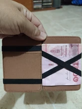 Cartera mágica de cuero para hombre, cartera pequeña con bolsillo para monedas, monedero, tarjetero, Clip para dinero en efectivo, 2021