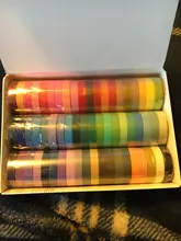 Conjunto de cintas Washi básicas, listones de colores sólidos arcoiris, autoadhesivos, para decoración y recortes, articulo de papelería para diario, 60 unidades por paquete