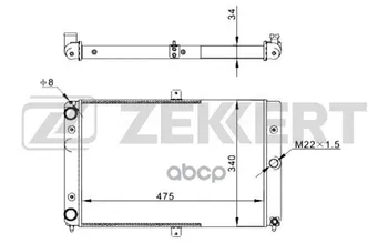 

Radiator OHL. DV. Lada 2108 86- 2109 86- 21099 89-zekkert art. mk-1297