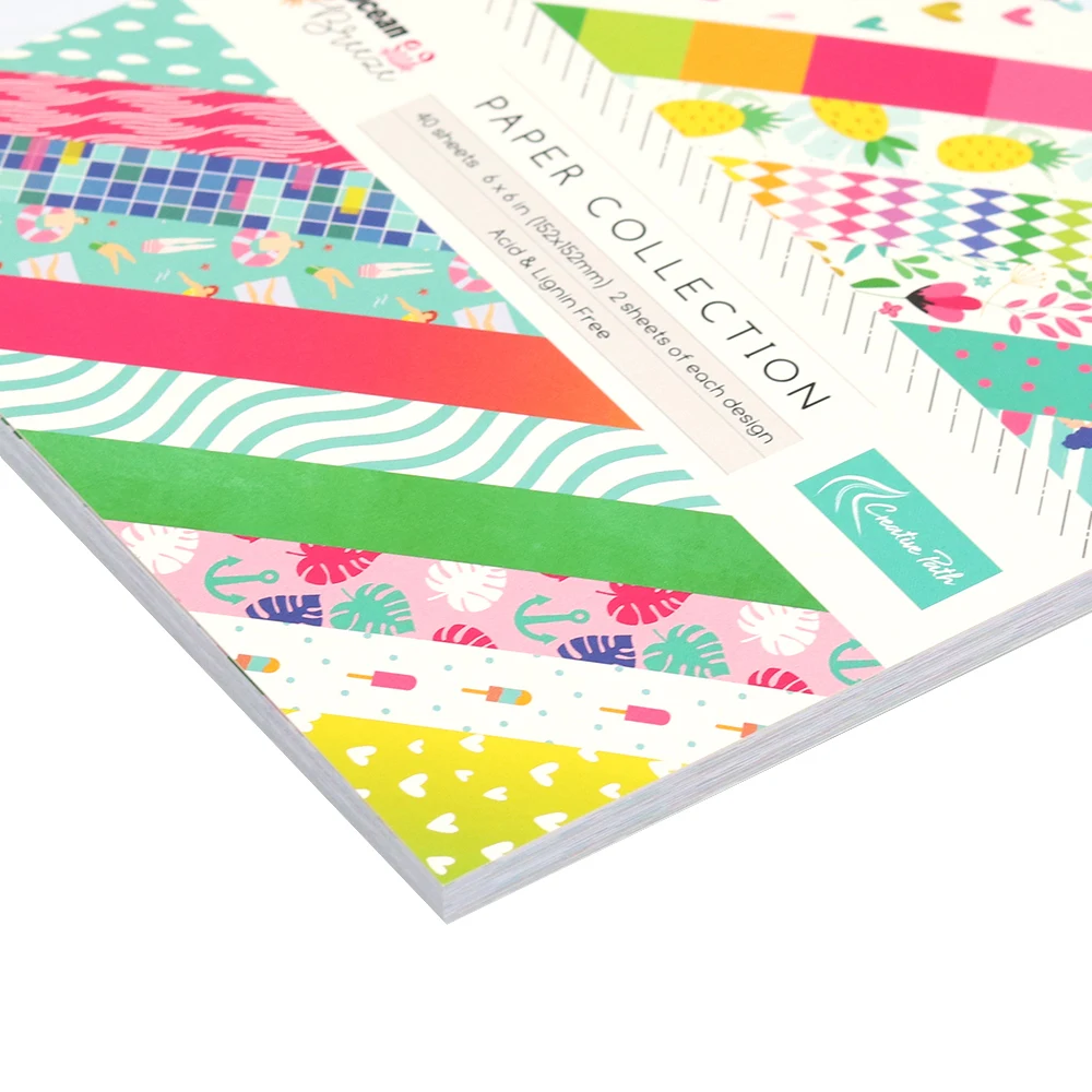 Scrapbooking Pattern Papers 6"x6 Inch One Side Designs Acid Free Pack