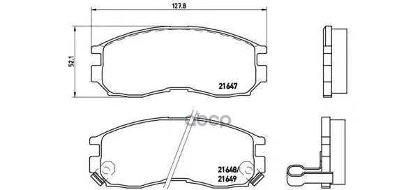 Колодки Тормозные Mitsubishi Galant/Lancer 1.8-2.0 88-00 Передние Brembo P54014 Brembo арт. P54014