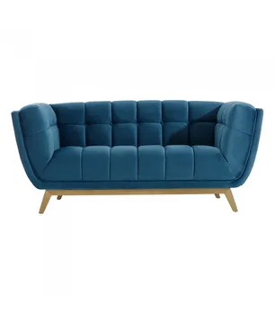 

SOFA 2 SEATER VELVET BLUE 164X90X72 CM