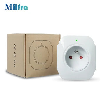 

Portable Smart Wall Plug EU France Wi-Fi Socket Tuya Smart Life App Remote Control works with Alexa Google Home Mini IFTTT