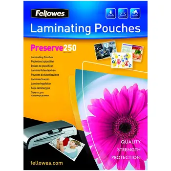 

Box 100 pouches 250mic f. to a4 preserve250FELLOWES46.5
