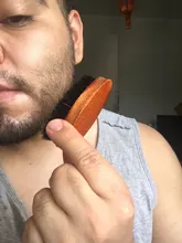 8,5 cm cerdas de jabalí Natural brocha de afeitar para Barba para los hombres bambú masaje que funciona maravillas a peine de barba y bigote