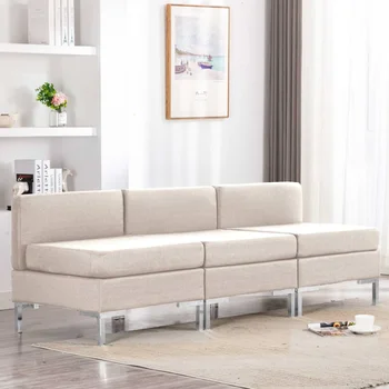 

Central Modular 3 PCs with cushions sofa fabric sofa cream