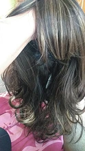 ALAN EATON-Peluca de cabello sintético para mujer afroamericana, cabellera artificial largo ondulado con flequillo, color negro, marrón y dorado, resistente al calor