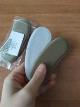 Gran oferta 1 par pegajoso tela de zapato de tacón de cojines de las plantillas cojín de puños zapatos almohadillas Anti-slip inserta el talón de la etiqueta engomada
