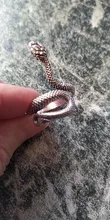 Anillo de serpiente Punk Retro Para hombres y mujeres, anillos que se abren ajustables, bisutería de plata antigua exagerada