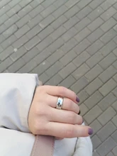 XIYANIKE de Plata de Ley 925 abierto de oro anillos para las mujeres Irregular calado geométrico de la fiesta de cumpleaños de accesorios, regalos, joyería