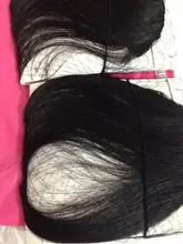 XINRAN-flequillo postizo de pelo sintético, extensión de cabello con Clip, flequillo de aire, negro y marrón