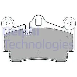 Колодки дисковые з.\ Porsche Cayenne 3.2/4.5 V8 02 диски 19" DEL