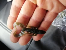 Silicone Bait Float Wobbler Shrimp Lobster Worm Fishing-Lure Lizards Twintails 4pcs 2g