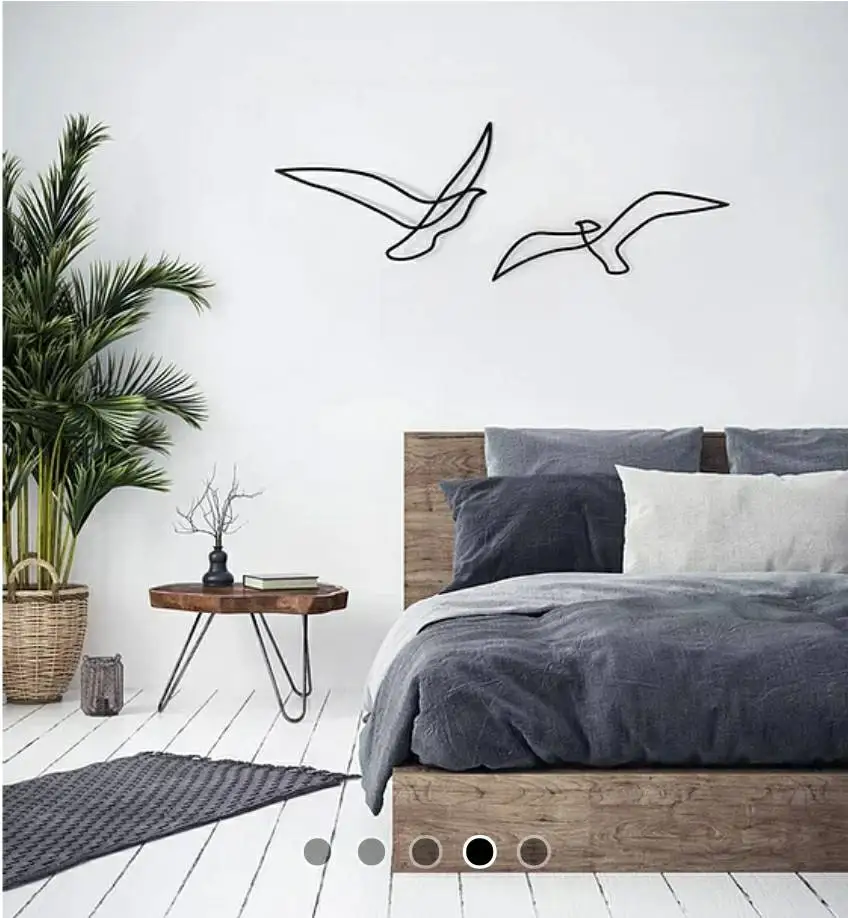 Metal Wall Decor and Art Line Birds Design on metal Home Office Decoration Living Room | Дом и сад