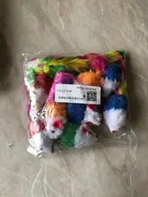 pawstrip Soft Fleece False Mouse Cat Toys Colorful Feather Funny Playing Toys For Cats