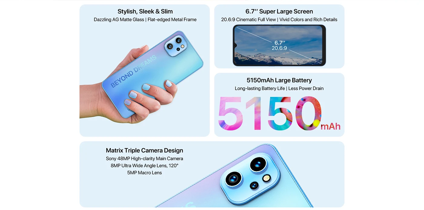 dual sim phones samsung [World Premiere]UMIDIGI A13 Pro 4/6GB+128GB 6.7" Display NFC Global Version Smartphone 5150mAh Battery 48MP AI Triple Camera top cell phone for gaming