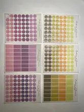 Pegatinas de viñetas para diario, 3 hojas, redondas, básicas, de puntos, álbum diario artesanal, planificador, pegatinas coreanas, papelería