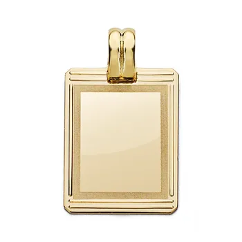 

Pendant Gold Plate 18k rectangular 24mm. [AA0592GR] -Customizable-RECORDING INCLUDED IN THE PRICE