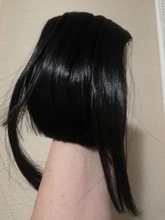 AliLeader Limpio frente falso pinza con flecos en flequillo postizo con de pelo sintético de alta temperatura