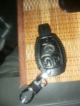Funda de cuero genuino para llavero de coche, accesorios de soporte remoto para Mercedes Benz CLS CLA GL R SLK AMG A B C S Class