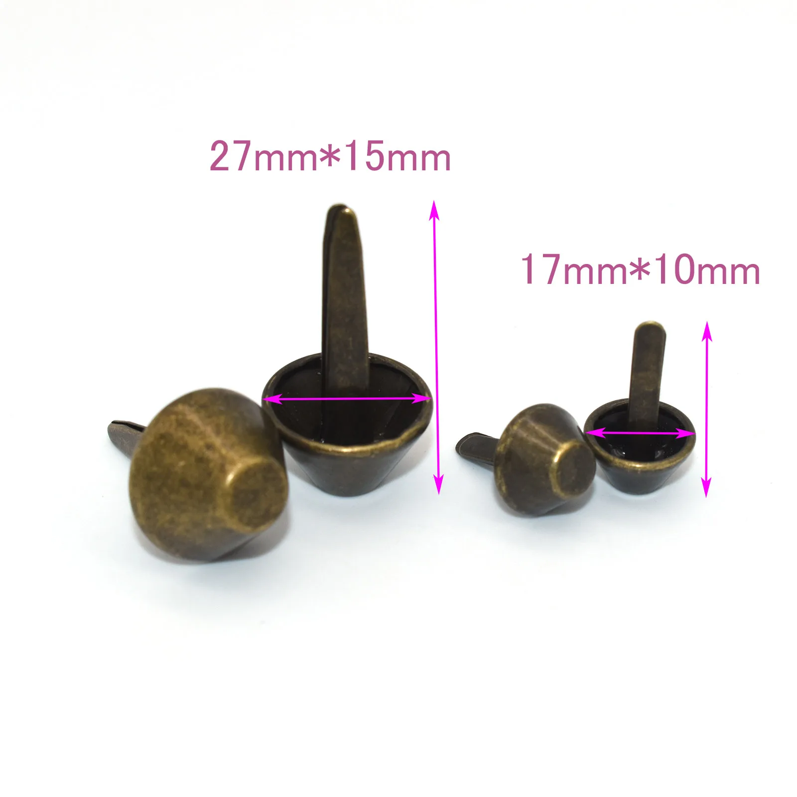 Bronze Purse Handbag Feet,12mm Round Dome Purse Feet Nail Head
