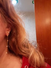 BOAKO-Pendientes de cadena con borlas para mujer, aretes colgantes de estrella, Pendientes para Piercing de plata 925 Kolczyki #9,2