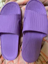 Zapatillas nuevas antideslizantes para mujer, Zapatillas de casa suaves para interior, familia, a rayas, planas para Baño