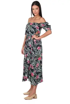 

Markapia Flower Print Long Dress