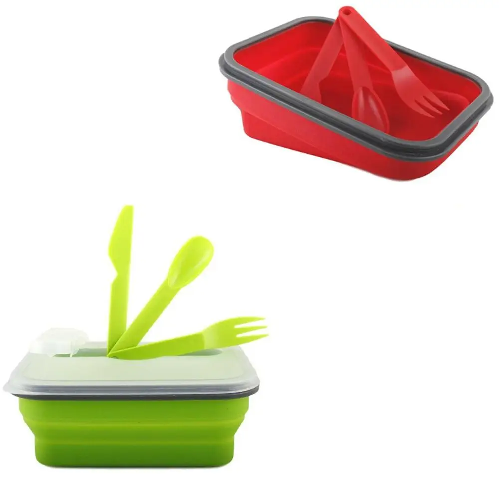 CONTENITORE силиконовый CIBO piegevole SCATOLA PORTA PRANZO POSATE LAVORO