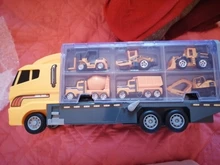 1:64-Scale-Toys Vehicles-Carrier Truck Engineering Alloy-Diecast Kids Mini 6PCS for Boys