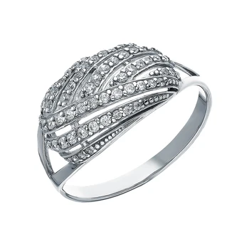 

Silver ring with cubic zirconia sunlight sample 925