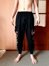 Pantalones deportivos de estilo Hip-Hop para hombre, ropa de calle informal, harén, con cinta multibolsillo, color negro, novedad de 2020