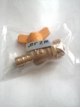 12mm Hose Barb x 1/2 BSP Male Thread Two Way Brass Ball Valve For Oil Water Air