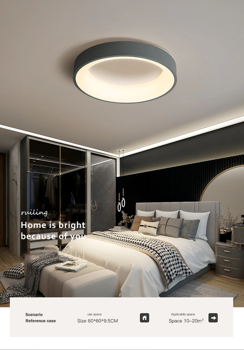 Bedroom Chandelier White Modern Ceiling Lamp For Living Room Children's Baby Ring Square Interior Decor Dimmable Light Fixtures contemporary chandeliers