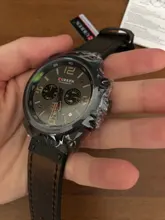 CURREN – reloj de pulsera deportivo para hombre, a prueba de agua, de cuarzo, militar, de cuero genuino, masculino