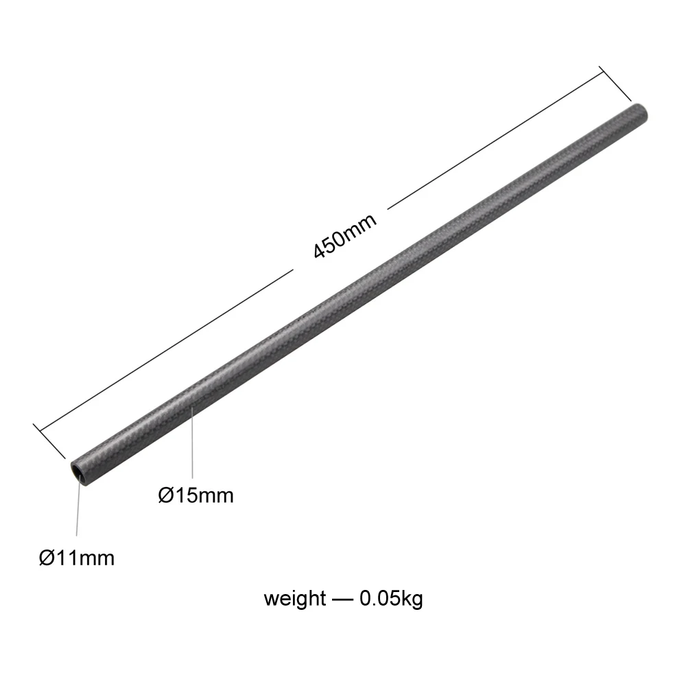 SmallRig 15mm Carbon Fiber Rod 18 Inches Long for Dslr Camera Rig Camera 15mm Rail Support System  - 0871 (2pcs Pack)