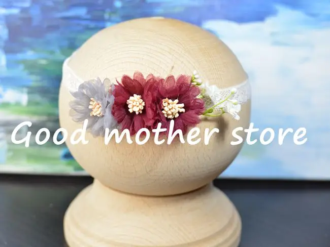 newborn baby headbands girl flower princess headwear photo shooting accessory newborn photography props