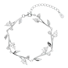 Silver Bracelet with cubic zirconia SUNLIGHT test 925