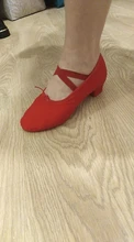 Ballet-Shoes Jazz Low-Heels Soft-Sole Black/red Women Girls Kids Exercise