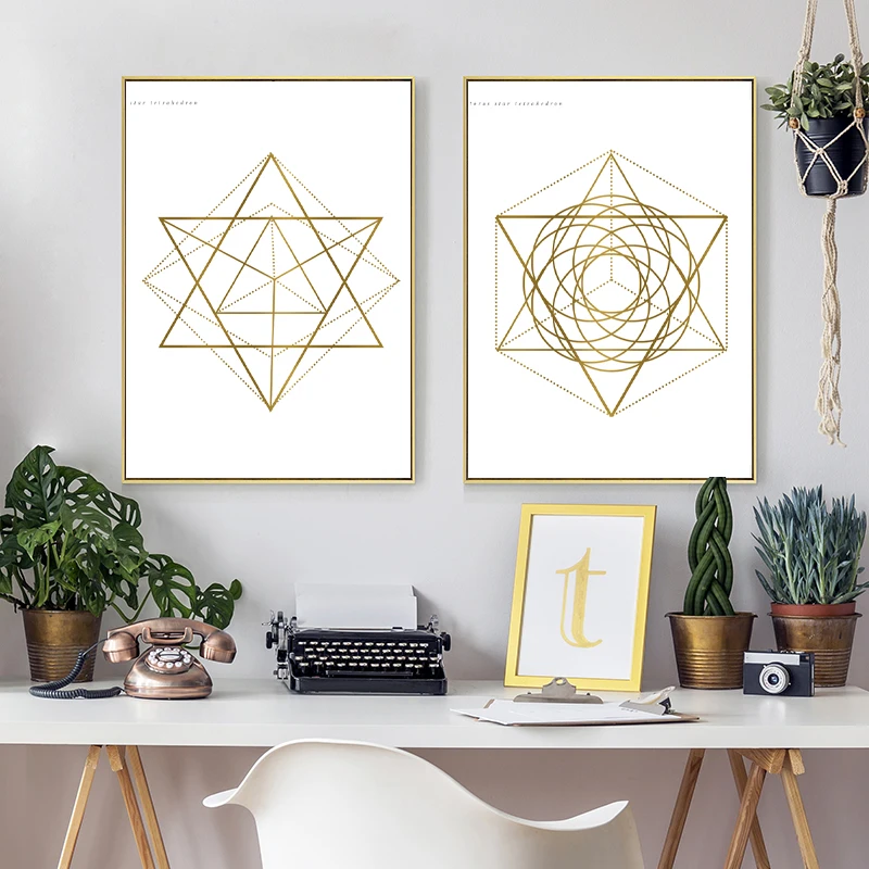 Sacred Geometry Pattern Canvas Painting Home Decor