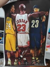 Poster Basketball Wall-Pictures Canvas Kobe Bryant Stars Lebron James Michael Living-Room