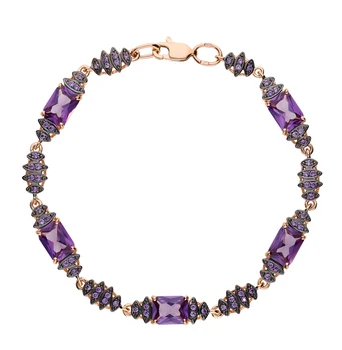 

Gold bracelet with alexandrite and cubic zirconia sunlight sample 585