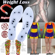 1 пара магнитных стельки для похудения силиконовые гелевые Нескользящие туфли колодки для мужчин и женщин терапевтические стельки магнит для расслабления и ухода за ногами