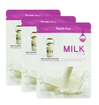 

Fabric mask farmstay visible difference mask sheet milk 23 ML 3 PCs
