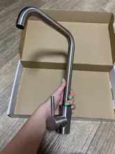 Frap de acero inoxidable grifo de cocina cepillado proceso giratoria cuenca de 360 grados de rotación agua caliente y fría mezcladoras grifo Y40107/8