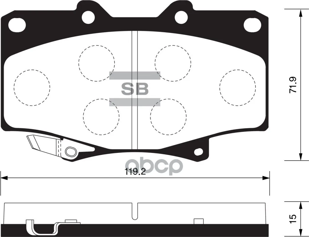 Колодки Тормозные Передние Sangsin Brake Sp1217 Sangsin brake арт. SP1217