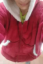 Oversized Hoodie Blanket Sweatshirt Sherpa Plaid Giant Female Femme Winter Fleece Women